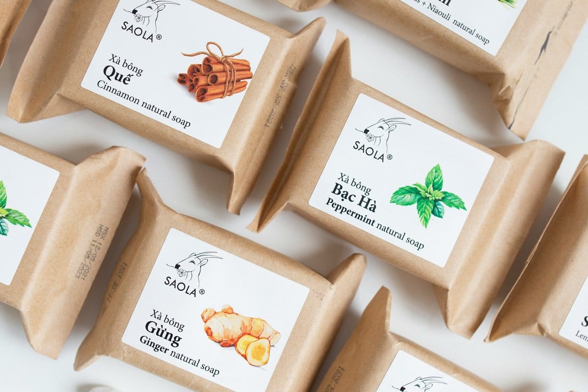 Digitally printed soap labels and containers
