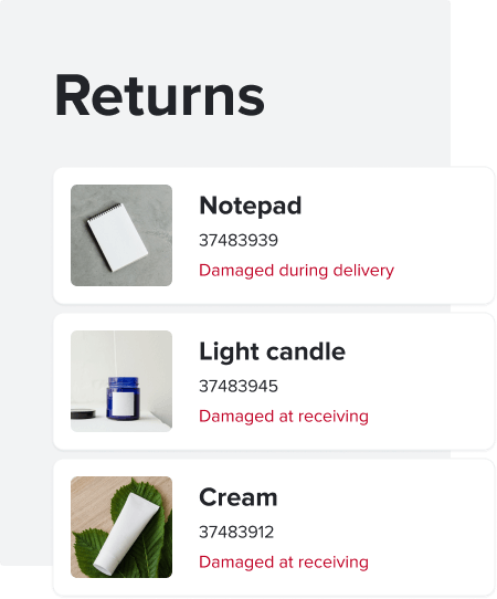 Reverse logistics returns