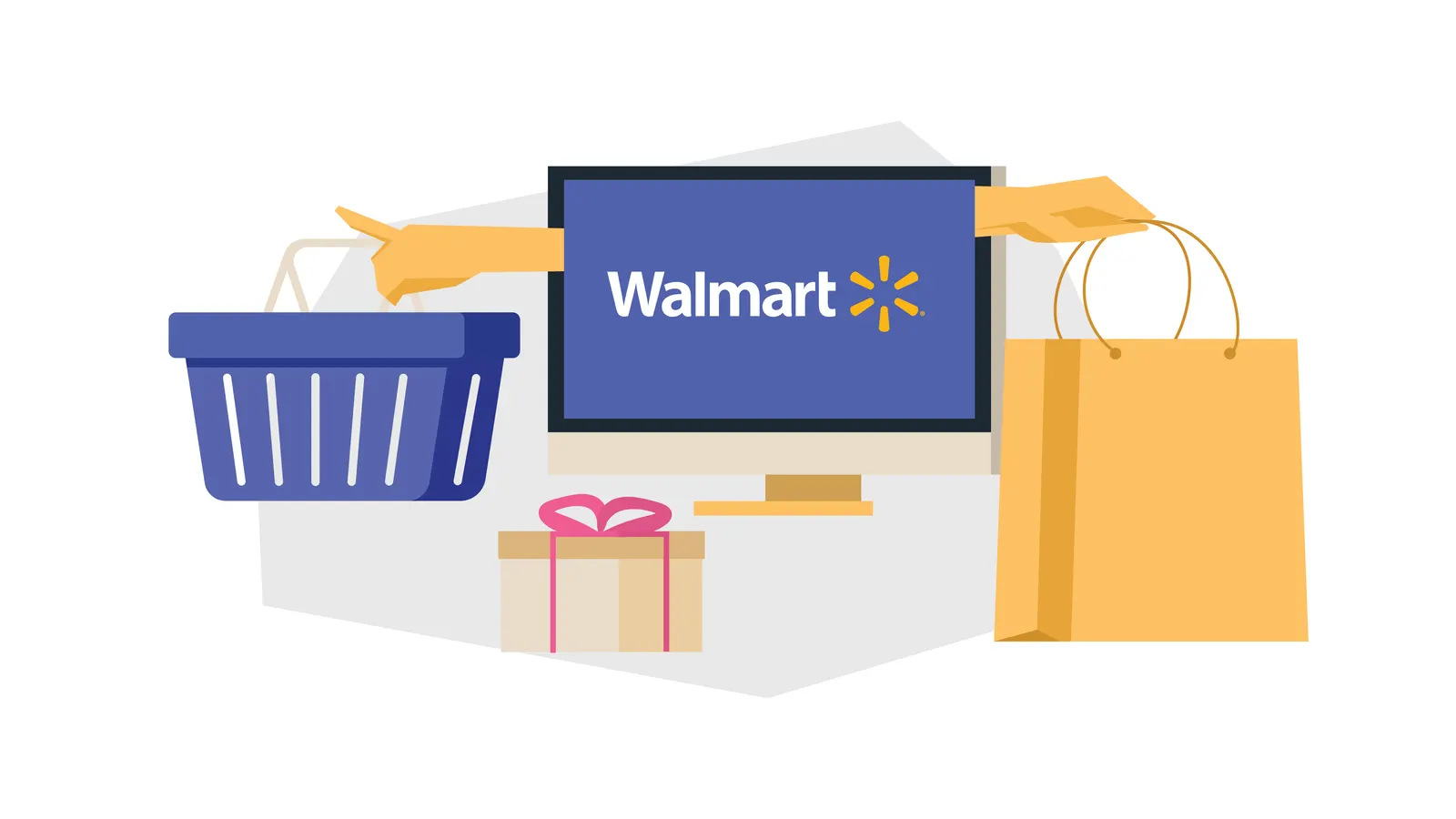 a walmart logo on a computer screen