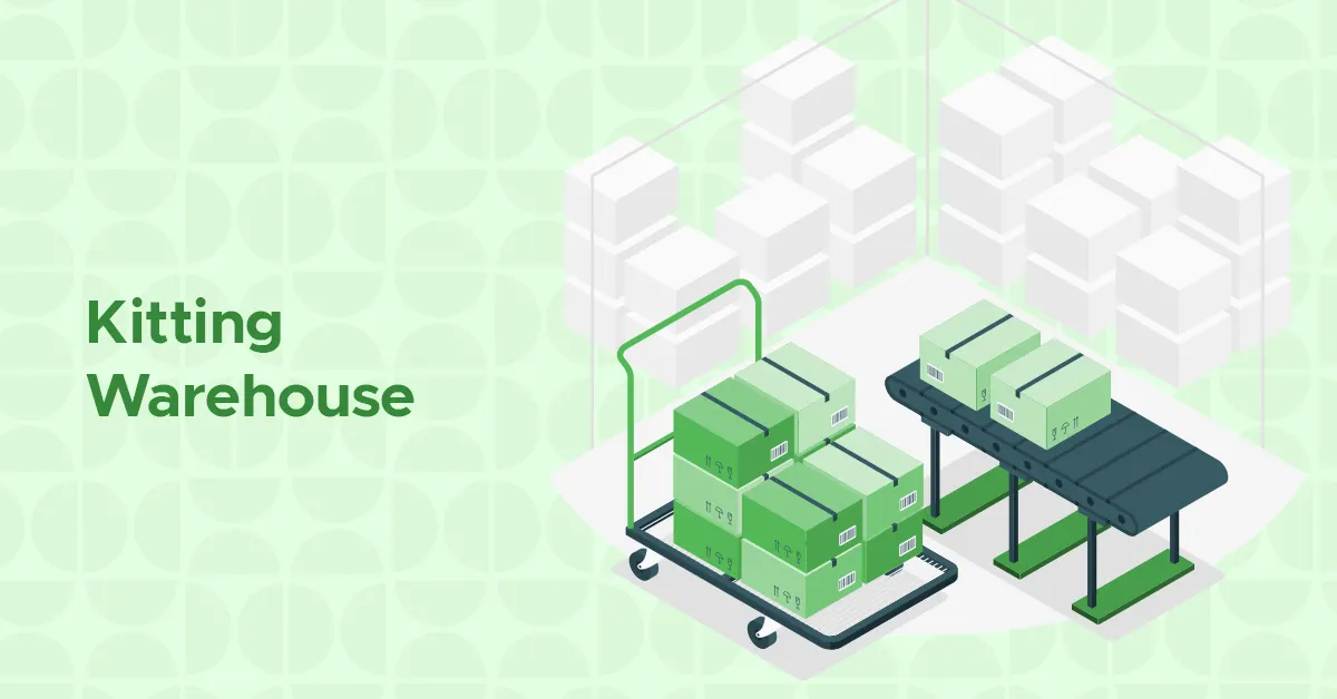Boxes on a cart and loaded on a conveyor belt