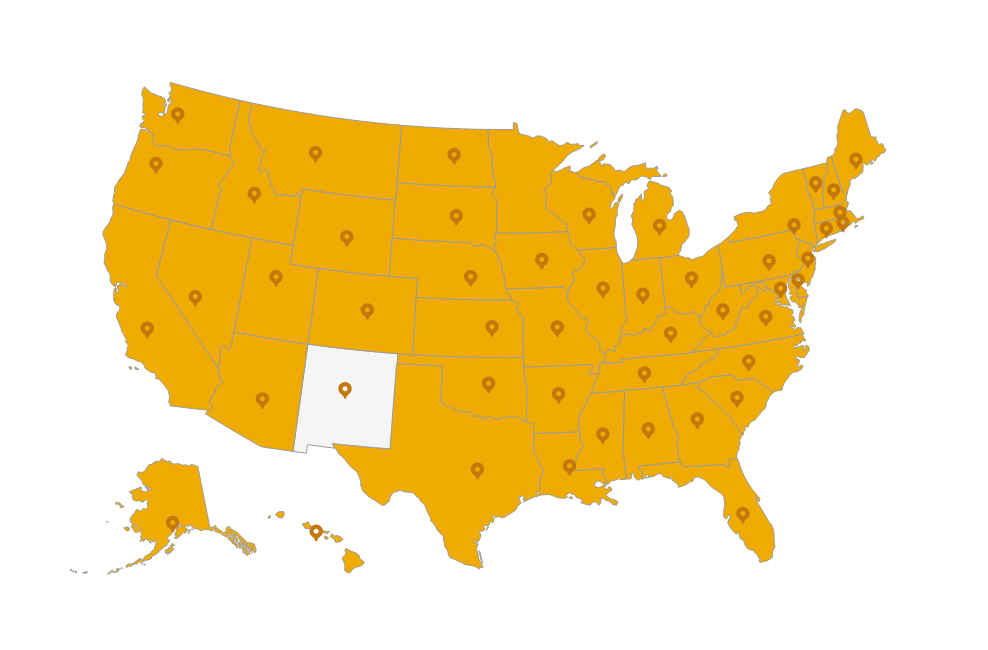 MyFBAPrep warehouse locations across the United States